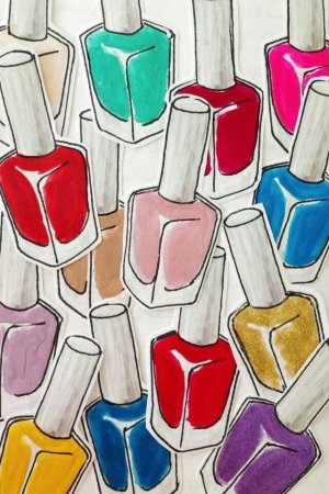 Нарисованный лак для ногтей