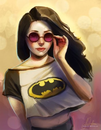 Крутая девушка арт