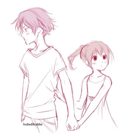 Позы для рисования брат с сестрой