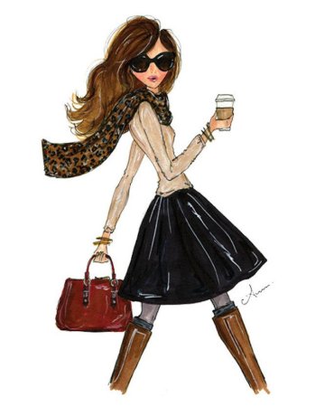 Модная девочка арт