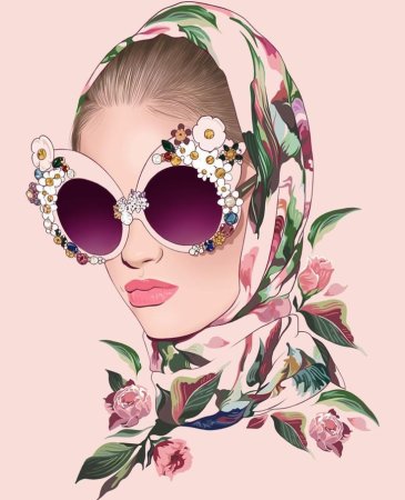 Иллюстрации стильных девушек