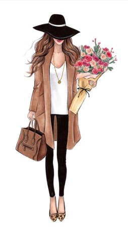 Мультяшные стильные девушки