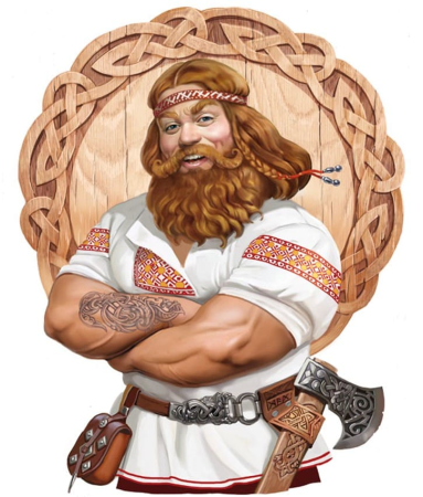 Славянский мужчина с бородой