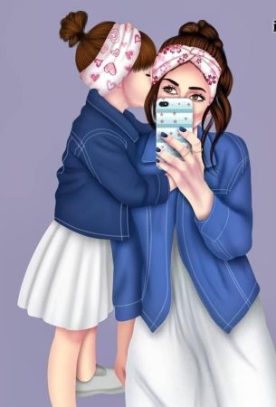 Арты модные мама и дочь