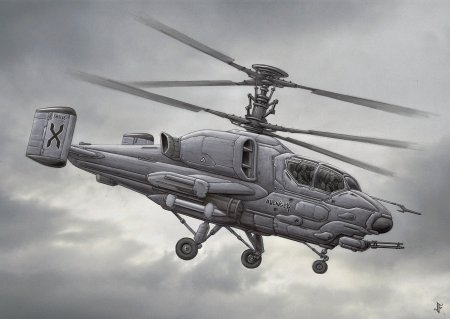 Боевой вертолет арт