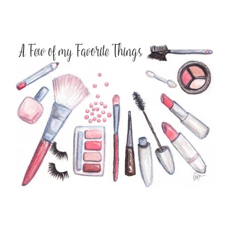 Модная иллюстрация косметика