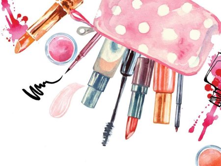Акварельные скетчи косметика