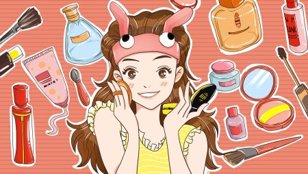 Фэшн иллюстрация косметика