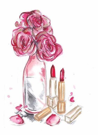 Мультяшное лицо с косметикой