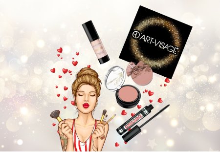 Винтажная косметика иллюстрации