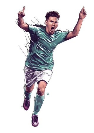 Рисунок футболиста Месси Месси