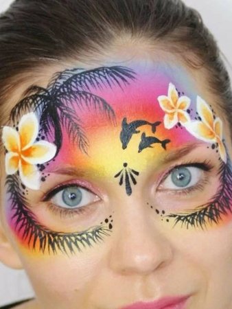 Детский грим на лице