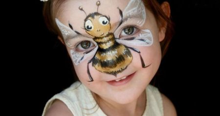 Аквагрим пчела