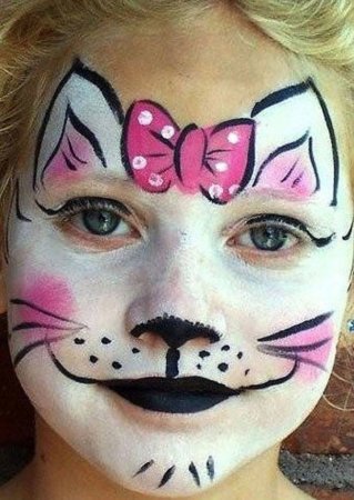 Детский аквагрим кошка