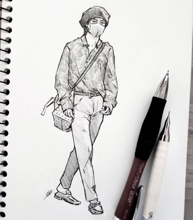 BTS тэхён скетчи