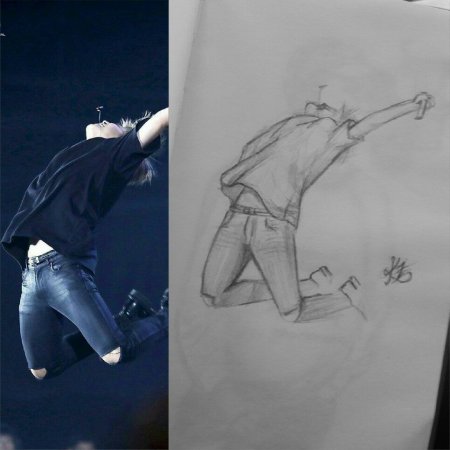 Пресс Чонгука рисунок