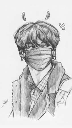 Скетч арт БТС Чонгук