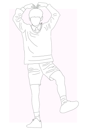 Раскраска БТС В полный рост