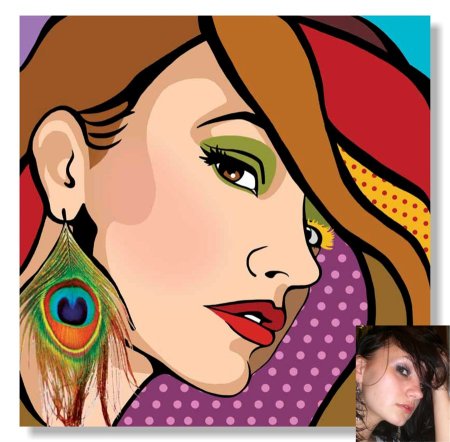 Раскраска в стиле поп-арт