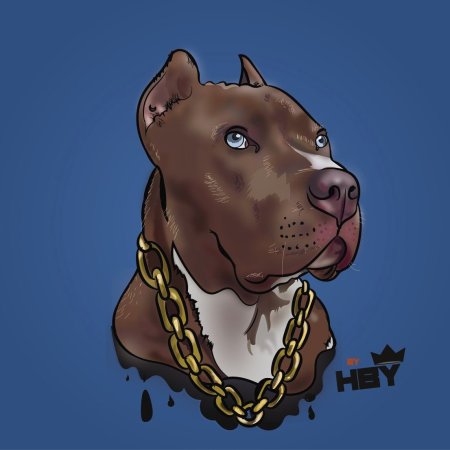 Питбуль собака арт