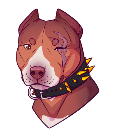 Питбуль собака арт