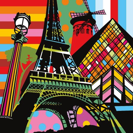 Париж Эйфелева башня поп арт