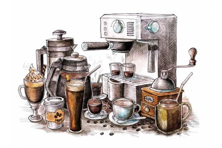 Скетчи на тему кофе
