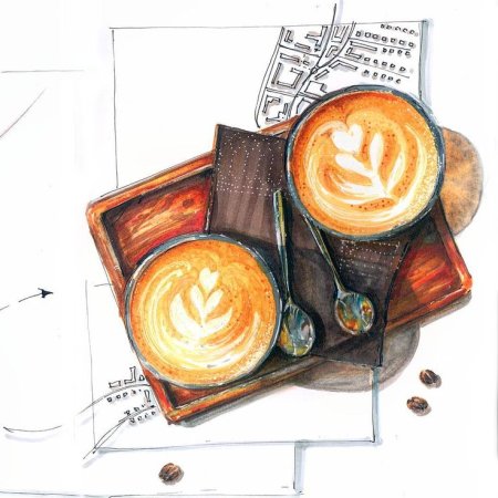 Кофейня рисунок