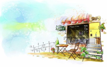 Кафе рисунок