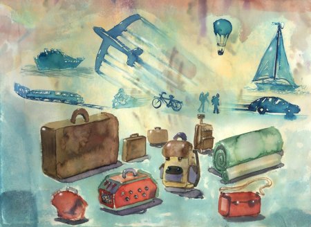 Путешествие акварель