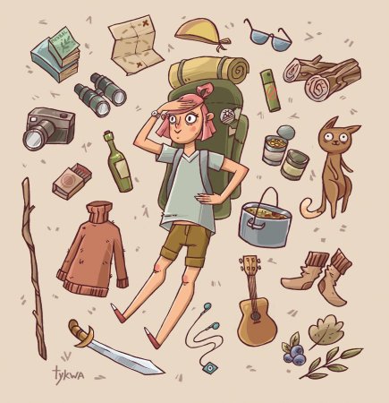 Путешественник иллюстрация
