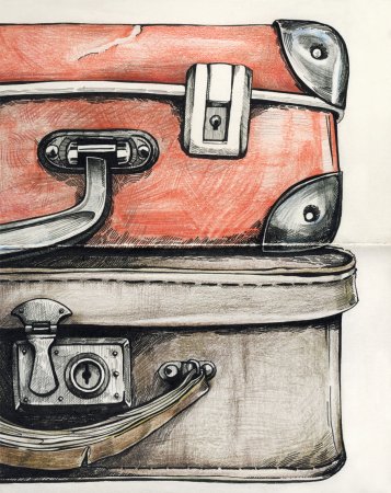 Чемодан рисунок
