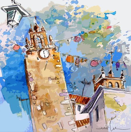 Travel скетчинг Испания