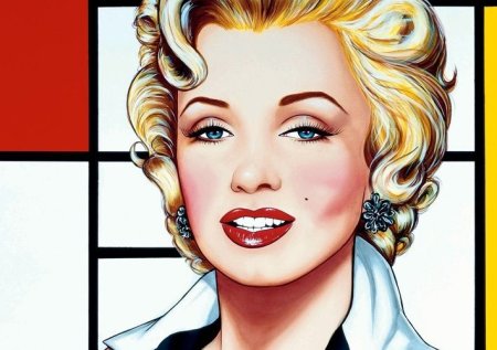 Мэрилин Монро графический портрет