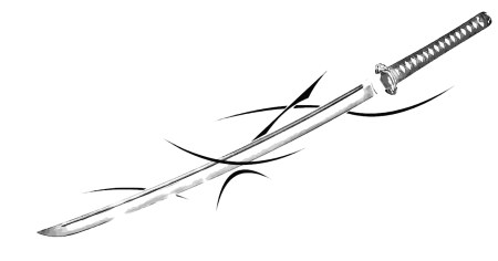 Эскиз катаны для тату