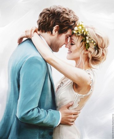 Влюбленные иллюстрация