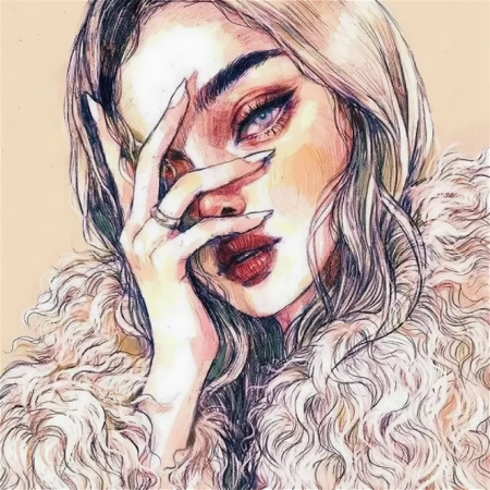 Девушка рисунок