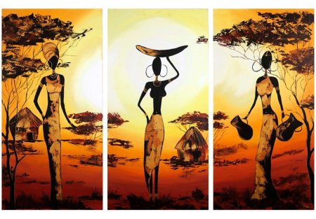 Триптих в африканском стиле