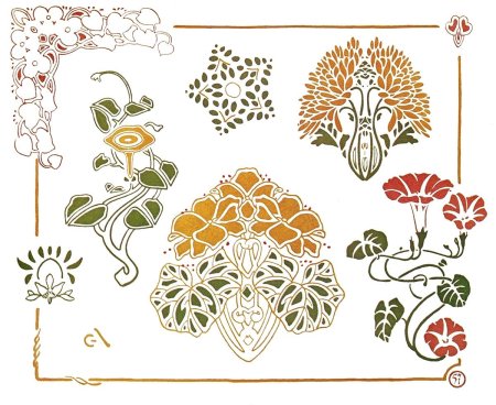 Орнаменты Модерна. "Combinaisons ornementales" - II