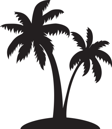 Пальма черно белая