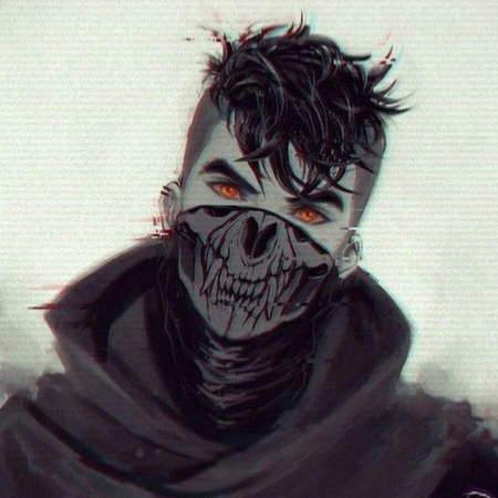 Девушка в маске гангста