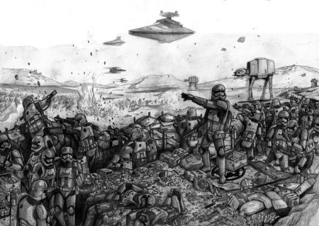 Дизельпанк арт война Окопная война