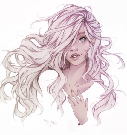 Красивый стиль рисования волос