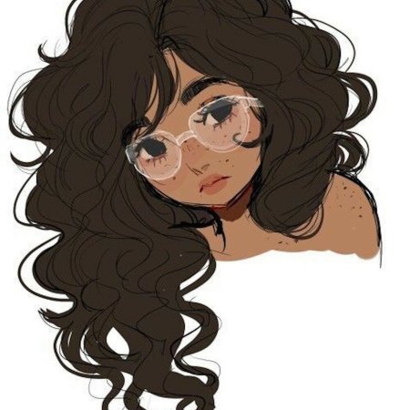 Кудрявая девочка арт