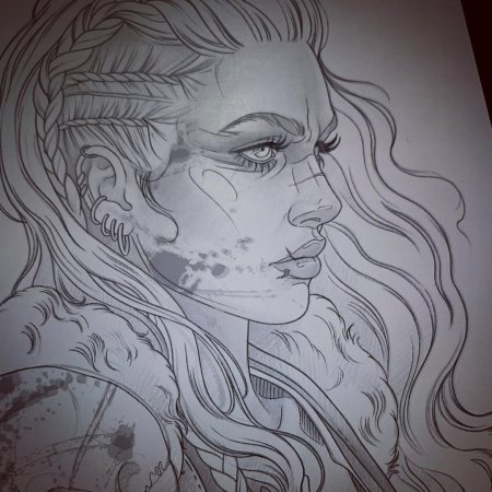 Воительница эскиз