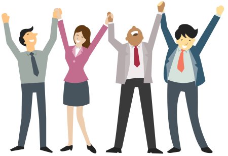 Коллектив на прозрачном фоне