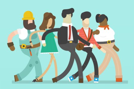 Человечки в стиле Flat