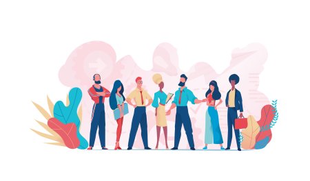 Команда людей иллюстрация