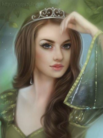 Девушка в короне арт