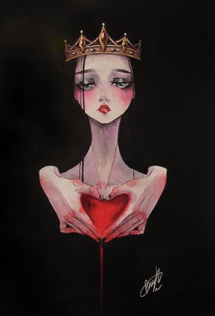 Девушка с короной на голове арт
